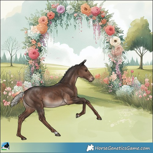 Horse Color:Liver Chestnut Mushroom Rabicano 