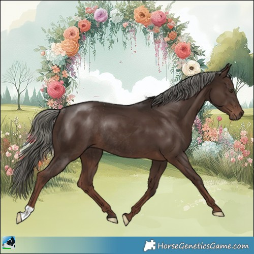 Horse Color:Liver Chestnut Mushroom Rabicano