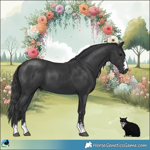 Horse Color:Black Mushroom 