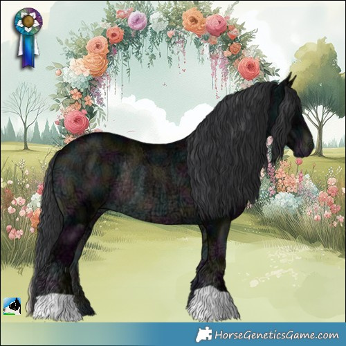 Horse Color:Midnight Blue Onyx Ice Rabicano 