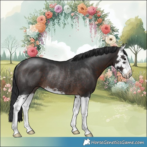 Horse Color:Brown Splash Rabicano