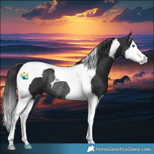 Horse Color:Black Splash Tobiano Rabicano 