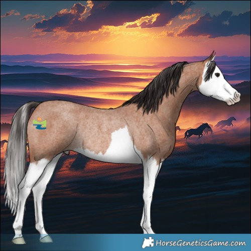Horse Color:Bay Roan Splash Rabicano 