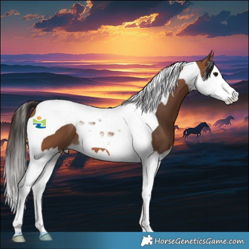 Horse Color:Bay Splash Tobiano 