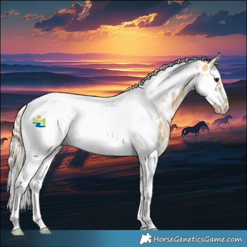 Horse Color:Silver Buckskin Roan Splash Tobiano Frame Appaloosa 