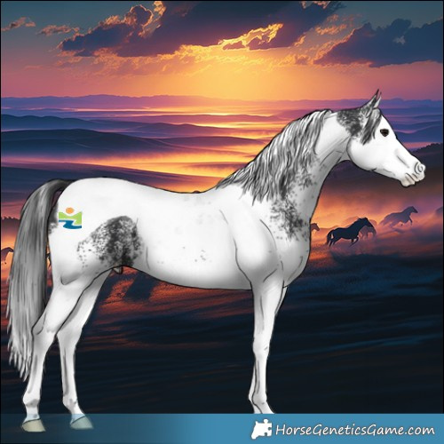 Horse Color:White Spotted Black Splash Tobiano 