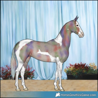 Horse Color:Nacre Silver Black Splash Tobiano 