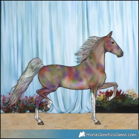 Horse Color:Nacre Silver Black Tobiano Rabicano 