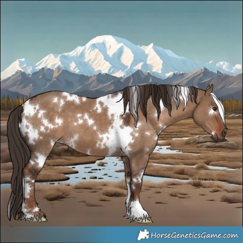 Horse Color:White Spotted Liver Red Dun 