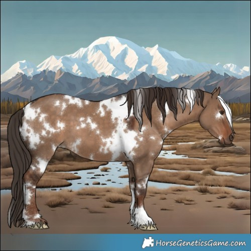 Horse Color:White Spotted Liver Red Dun 