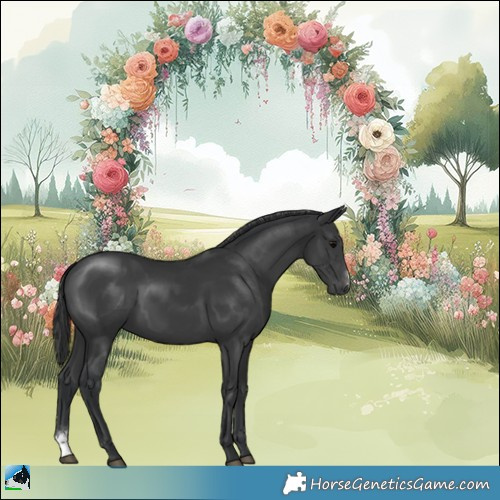 Horse Color:Black Sabino Rabicano 