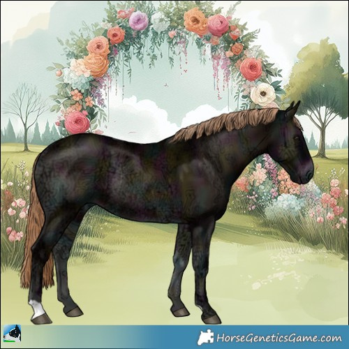 Horse Color:Midnight Liver Red Onyx Ice Rabicano 
