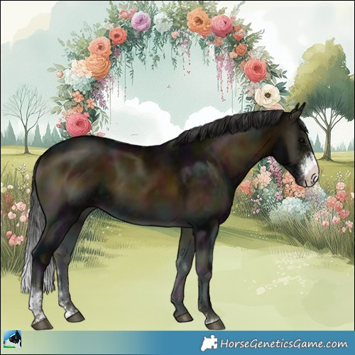 Horse Color:Midnight Buckskin Onyx Sabino