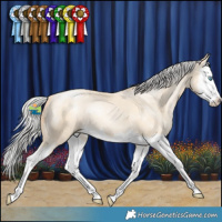 Horse Color:White Spotted Silver Classic Cream Champagne Pearl Splash 