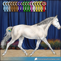 Horse Color:White Spotted Silver Classic Cream Champagne Pearl Splash 