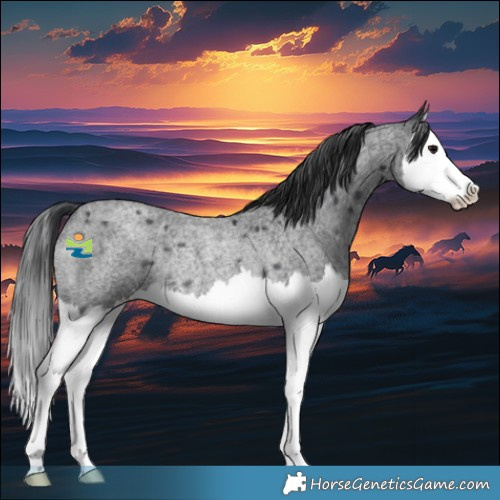 Horse Color:Blue Roan Splash Rabicano 