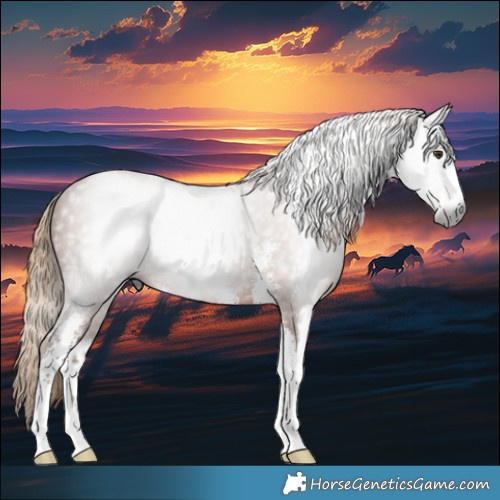 Horse Color:Gray Chestnut Sabino Rabicano 