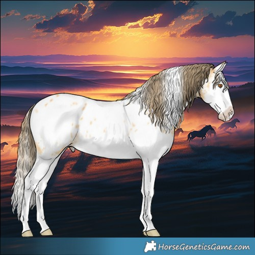 Horse Color:White Spotted Buckskin Splash Near Leopard Rabicano 