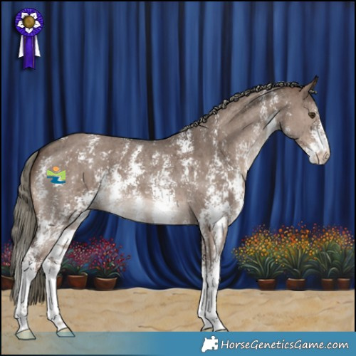 Horse Color:Liver Red Dun Mushroom Sabino Brindle 