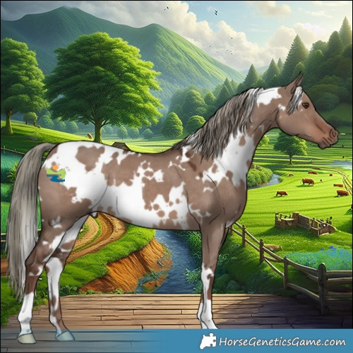 Horse Color:White Spotted Liver Red Dun Mushroom 