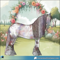 Horse Color:Nacre White Spotted Chocolate Brown Chinchilla 