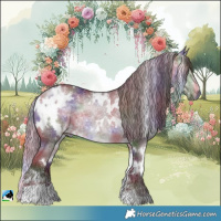 Horse Color:Nacre White Spotted Chocolate Brown Chinchilla 