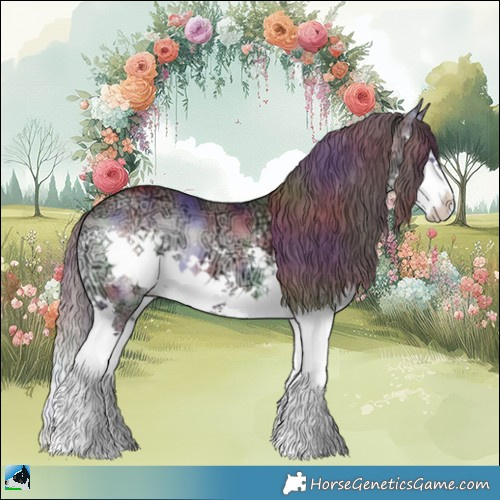 Horse Color:Nacre Chocolate Brown Chinchilla Ice Onyx Splash 