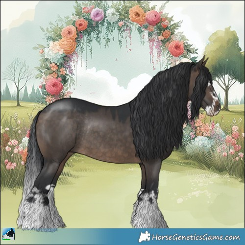 Horse Color:Brown Dun Splash Rabicano 