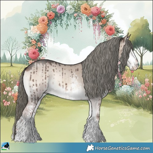 Horse Color:Liver Red Dun Onyx Mushroom Sabino Brindle