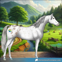Horse Color:Liver Red Dun Mushroom Sabino Snowflake Varnish 