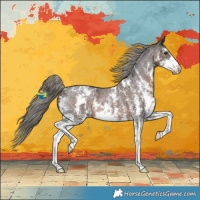 Horse Color:Liver Chestnut Mushroom Sabino Appaloosa
