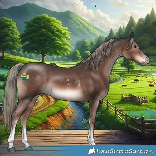 Horse Color:Liver Chestnut Mushroom Sabino 