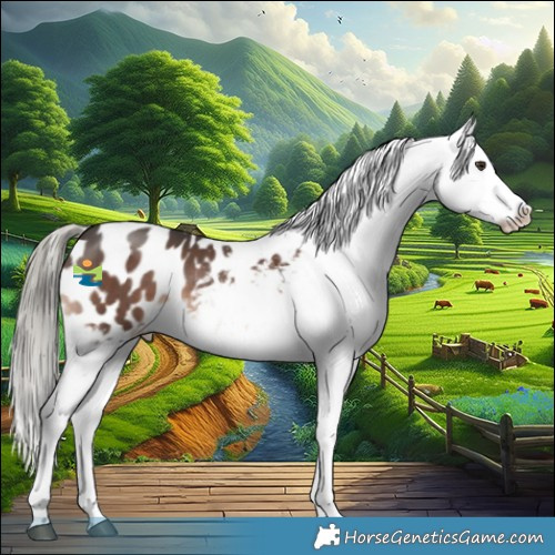 Horse Color:Liver Chestnut Mushroom Sabino Appaloosa 