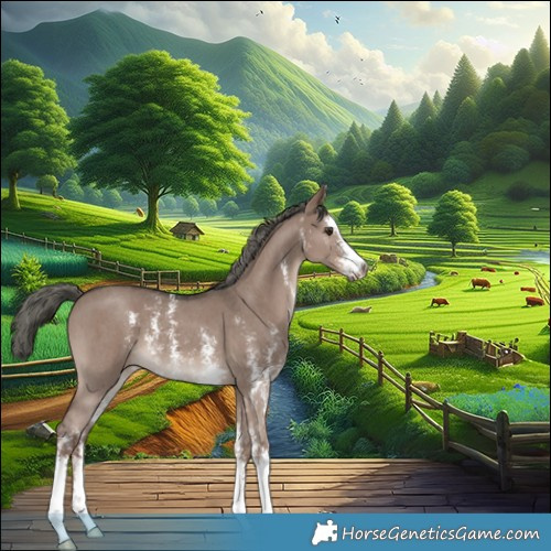 Horse Color:Liver Red Dun Mushroom Sabino 