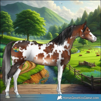 Horse Color:White Spotted Brown 