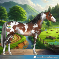 Horse Color:White Spotted Bay 