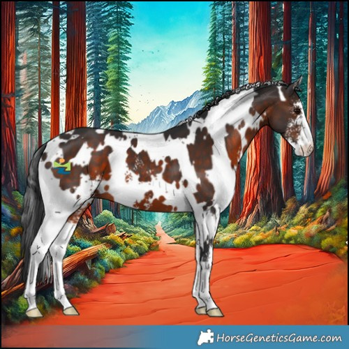 Horse Color:White Spotted Brown Sabino 
