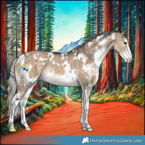 Horse Color:White Spotted Silver Brown Dun Sabino 