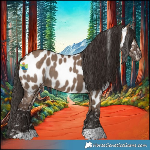 Horse Color:Liver Red Dun Appaloosa 