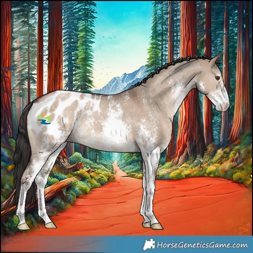 Horse Color:Liver Red Dun Sabino Appaloosa 