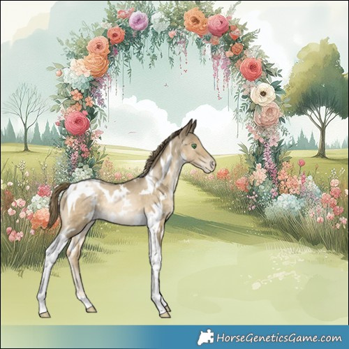 Horse Color:White Spotted Smoky Black Pearl Tobiano Rabicano 