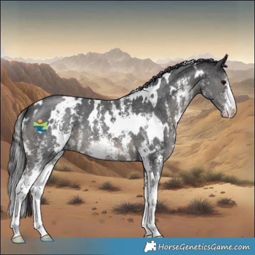 Horse Color:White Spotted Black Mushroom Sabino 