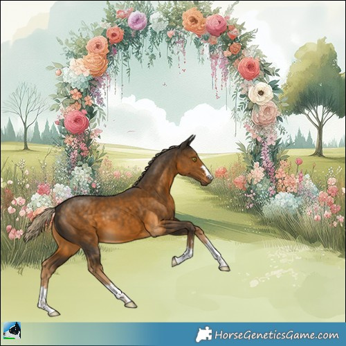 Horse Color:Chocolate Palomino Mushroom 