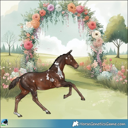 Horse Color:White Spotted Liver Chestnut 