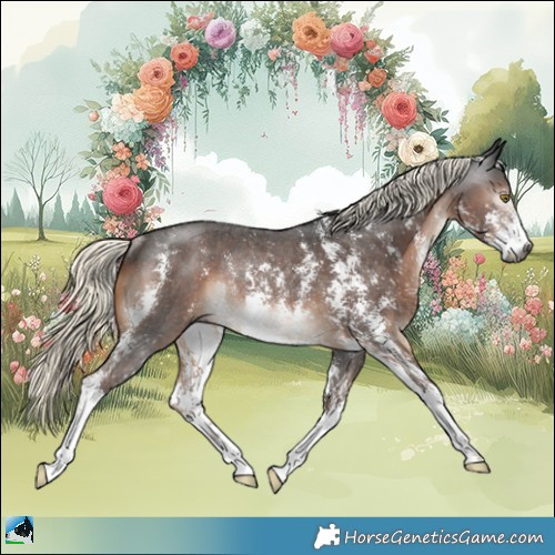 Horse Color:Gray Liver Chestnut Mushroom Sabino Rabicano 