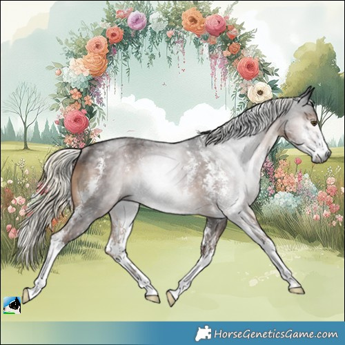 Horse Color:Gray Liver Chestnut Mushroom Sabino Rabicano