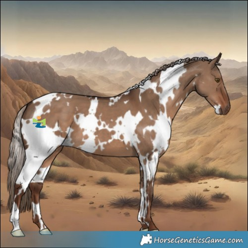 Horse Color:White Spotted Liver Red Dun 