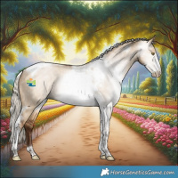 Horse Color:Gray Silver Bay Pearl Dun Tobiano Frame Rabicano 