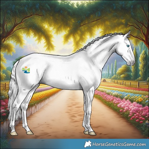Horse Color:Gray White Spotted Silver Perlino Splash Tobiano Appaloosa 