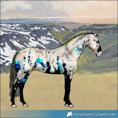 Horse Color:Bay Ice Onyx Sabino
